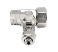 Aqualogis Lever Operated Tee with Isolating Valve 1/2 BSP x 1/2 BSPT x 1/4 Tube Connector for RO Feed Water Adapter Ball Valve Faucet Tap Feed Reverse Osmosis