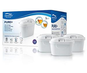 Aqualogis Pure+ Water Filter Cartridge Compatible with Maxtra & Maxtra+ Aluna, Style, Elemaris, Marella, Fun Jug, Pitcher (3 Pack)