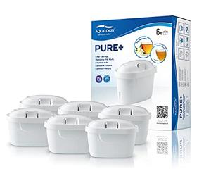 Aqualogis Pure+ Water Filter Cartridge Compatible with Maxtra & Maxtra+ Plus, Aluna, Style, Elemaris, Marella, Fun Jug, Pitcher (6 Pack)