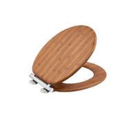 Aqualona Bamboo Toilet Seat - Mdf Wood With Soft Touch And One Button Quick Release