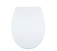 AQUALONA® Premium Thermoplastic Toilet Seat Soft Close Hardwearing Seat with One Button Hinge Release Oval Shaped Easy to Clean Simple Installation Top and Bottom Fittings (White - Oval Shaped)