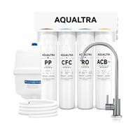 AQUALTRA USF-4RF-100, SGS Certified, Alkaline Reverse Osmosis System 100 GPD 3: 1 Pure to Drain Under Sink Water Filter System with Dedicated Faucet