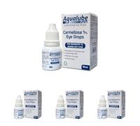 Aqualube Forte Lubricating Eye Drops for Moderate to Severe Dry Eyes with 1% Carmellose, Refreshes Dry Eyes and Long Lasting Relief Eye Drops (10ml - Pack of 4)