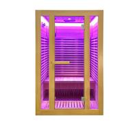 Aqualusso Lisna Waters Deluxe Aria 2 Person Far Home Infrared Sauna 1200mm X 1050mm Carbon Heaters With Bluetooth Sound System