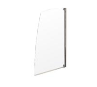 Aqualux 750mm Sail Bath Screen - Polished Silver/ Clear