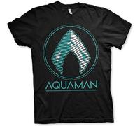 Aquaman Distressed Shield T-Shirt Black