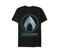 Aquaman - Distressed Shield - T-Shirt - black - S - 100% Cotton S