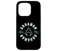 Aquaman King of Atlantis Hero of the Seas Logo Circle Case for iPhone 15 Pro