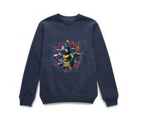 Aquaman Official Movie Circular Portrait Sweatshirt - Navy Aquaman Navy One Size