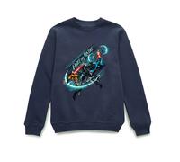 Aquaman Official Movie Fight For Justice Sweatshirt - Navy | Size: Medium Aquaman Navy M