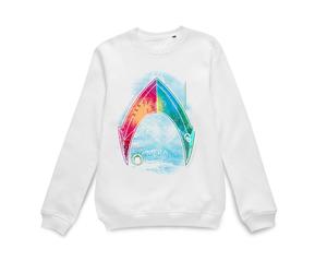 Aquaman Official Movie Mera Beach Symbol Sweatshirt - White | Size: Medium Aquaman White M