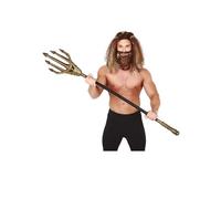 Aquaman Style Prop Gold Plastic Trident of Neptune