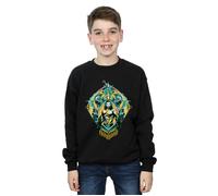 Aquaman The Trench Crest Sweatshirt DC Comics Black 7-8 Years