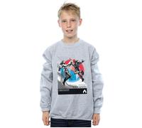 Aquaman Vs Black Manta Sweatshirt DC Comics Grey 9 Years