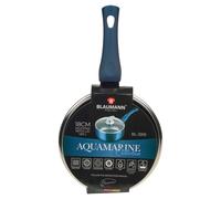 ( Aquamarine, 18x8cm - Saucepan with Glass L...) Blaumann Cookware Frying Grill Pots Pan Saucepan Casserole Soft Touch Handle Lid