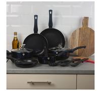 Blaumann 8 Pcs Cookware Pots Pans Set with Soft Touch Handles & Kitchen Tool Set (Aquamarine)