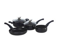 BLAUMANN 6Pc Set Cookware Frying Grill Pots Saucepan Casserole Soft Touch Handle (Aquamarine)
