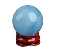 Aquamarine Crystal Ball Home Decoration Gemstone Sphere Sculpture Figurine for Home Office Table Decor Wealth Crystal Orb,40~45mm