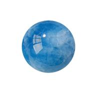 Aquamarine Crystal Ball Stone Polished Purification Play Home Office Desk Decoration Ornaments,55~58mm
