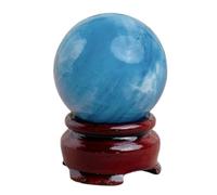 Aquamarine Crystal Sphere Rough Stone Polished Gemstone Sphere Crystal Ball Ornaments for Feng Shui Decoration,40~45mm