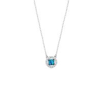 aquamarine diamond pendant real charm party wedding pendants necklace for women fine jewelry Made in China