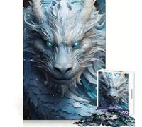 Aquamarine Dragon 1000-piece Puzzle for Teenagers Mind Exercise Smooth Joint Family Play Home Decor (38x52cm)
