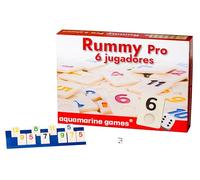 Aquamarine Rummy Pro 6 Players Board Game Golden