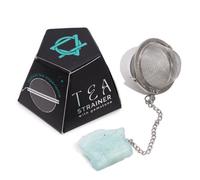 Aquamarine Raw Crystal Gemstone Tea Strainer - Elegant & Unique