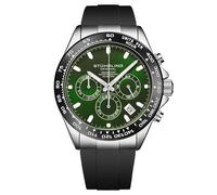 Aquamaster 4050 Chronograph Watch Quartz 42mm Case rubber Strap STÜHRLING Original Green One Size