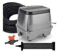 AquaMiracle All-in-1 Koi Pond Aeration Kit Pond Air Pump with Self-Sinking Airline Rubber Air Diffuser, Air Flow Control Pond Aerator for Outdoor Pond 2,000-5,000 Gallons