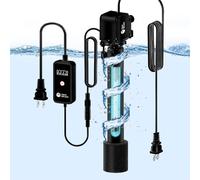 AquaMiracle Aquarium Filter U - V Fish Tank Filters for Green Water, Fish Filter Pump with Timer, 300GPH Pump with 8W Light, for 40-120 Gallon Aquariums