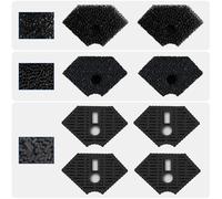 AquaMiracle Turtle Aquarium Filter Replacement Sponge, Turtle Tank Filter Replacement Parts, Including 2 x Coarse Sponge, 2 x Fine Sponge & 4 x Activated Carbon, for 10-40 Gallon