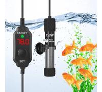 AquaMiralce 150W Aquarium Heater with Compact Size, Submersible Fish Tank Heater with LED Digital Display Thermostat, Adjustable Fish Heater Turtle Heater for 15-30 Gallon Tanks