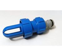 AQUAMON Water-4-all Water Filler and Drain Valve, Set of 20 Sheets with Gardena Compatible Connection Adapter, Blue/Blau