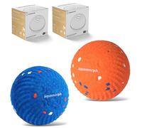Aquamorph 2 Pack Interactive Dog Balls - Auto Moving Bouncing Vibrating Washable Dog Toys for Large Medium Dogs, Type-C Rechargeable, Blue and Orange, Ripple Pattern