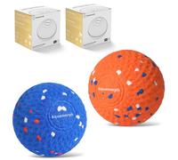Aquamorph 2 Pack Interactive Dog Balls - Auto Moving Bouncing Vibrating Washable Dog Toys for Large Medium Dogs, Type-C Rechargeable, Blue and Orange, Grid Pattern