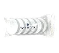 AquaNation 48mm Threaded/Screw-On Caps Lids for 3 and 5 Gallon Drinking Water Bottles Jugs Serum Jars Glass Containers (6 Pack) White