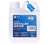 AQUANOIR Distilled Water - 1 Litre | Ideal for Steam Iron, Car Battery Top-Up, Distillation, and Cleaning | Made in UK