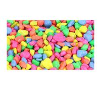 (Neon, 8-10mm) Aqua One Coloured Gravel Aquarium Fish Tank River Stones Natural 2kg Bags
