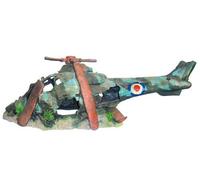 AquaOne Large Ruined Helicopter Fish Tank Ornament 80cm