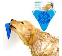 Aquapaw Premium Licking Mat for Dogs & Cats | Non-Slip Slow Feeding Mat for Food, Treats & Peanut Butter | Dog Anxiety Relief & Boredom Reducer with Suction Cups | Perfect for Bathing, Grooming - Blue