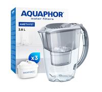 Water Filter Jug AQUAPHOR Amethyst Fridge door fit 3x Maxfor+ Cartridges Grey