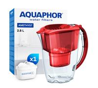 Aquaphor Amethyst 2.8 Litre Water Filter Jug in Red with 1 x Maxfor+ filter | Size: 2.5L Aquaphor Red 2.5L