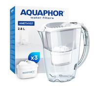 AQUAPHOR Amethyst 2.8 Litre Water Filter Jug in White with 3 x Maxfor+ filter