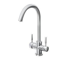 AQUAPHOR C125 Kitchen Tap Hot & Cold Water with Filter for Cold Water - 3 Way Mixer Compatible with Reverse Osmosis System & Water Softeners