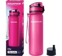 AQUAPHOR City Bottle 500ml in Pink - Travel Water Filter with Activated Carbon