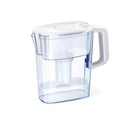 AQUAPHOR Compact 5-Cup Water Filter Pitcher - White with 1 x B15 Filter - Fits in The Fridge Door - Reduces Limescale and Chlorine - Ideal for Five Cups
