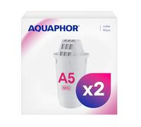 AQUAPHOR Filter Cartridge A5 2 Pack with Magnesium | Filters Limescale, Chlorine, Heavy Metals | 350L Clear Water | AQUALEN Technology for Better Tasting Food & Drink | Replacement for A5 Filter Jugs