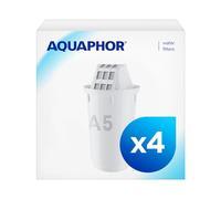 AQUAPHOR Filter Cartridge A5 Pack 3+1 | Filters Limescale, Chlorine, Heavy Metals | 350L Clear Water | AQUALEN Technology for Better Tasting Food & Drink | Replacement Cartridge for A5 Filter Jugs