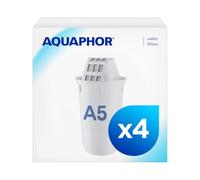 AQUAPHOR Filter Cartridge A5 Pack 3+1 | Filters Limescale, Chlorine, Heavy Metals | 350L Clear Water | AQUALEN Technology for Better Tasting Food & Drink | Replacement Cartridge for A5 Filter Jugs